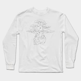 a tree growing on top of a skull Long Sleeve T-Shirt